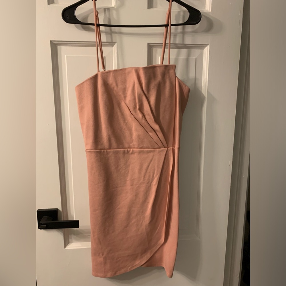 Lulus Peach Asymmetrical Dress